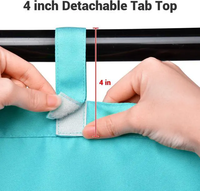 Alt view image 5 of 7 - Yescom 54"x96" Outdoor Privacy Curtain Tab Top Drape UV30+ Pergola Porch Garden 2 Pack