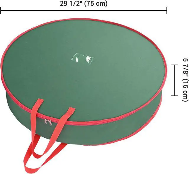 Alt view image 7 of 7 - 30" Christmas Wreath Storage Bag Handle Garland Holiday Container Decoration