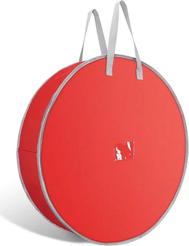 Alt view image 3 of 7 - Yescom 25" Christmas Wreath Storage Bag Zipper Handle Garland Holiday Container
