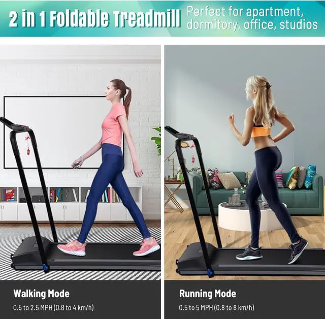 Alt view image 12 of 13 - 1100W Folding Electric Treadmill Portable Power Motorized Machine Running Jogging Gym Fitness