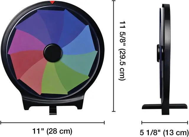 Alt view image 7 of 7 - WinSpin 10" Double Sided Prize Wheel 10 Slots Spinning Game Dry Erase Carnival