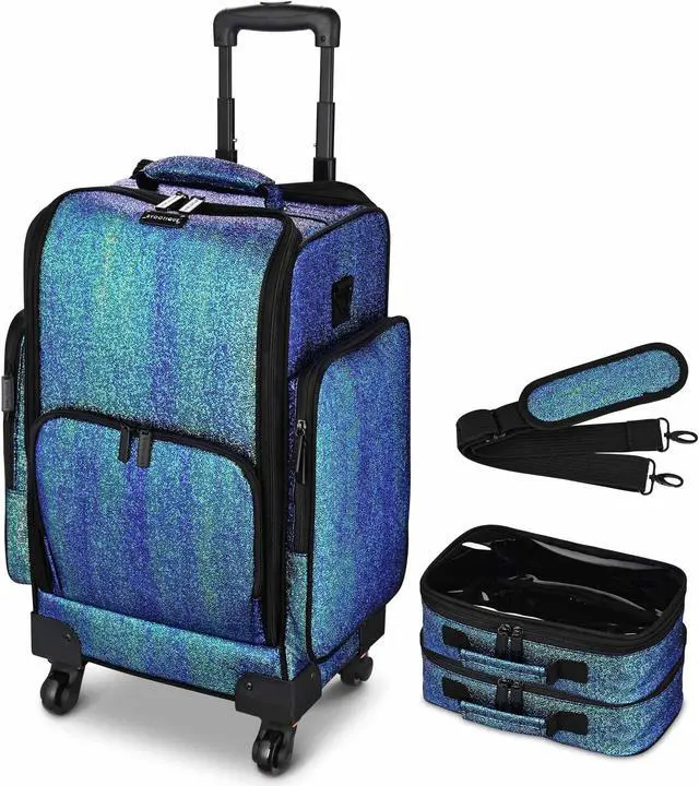 Main image of Byootique Soft Sided Rolling Makeup Train Case Cosmetic Organizer Trolley Artist