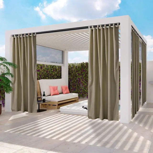 Main image of Yescom 54"x108" Outdoor Privacy Curtain Panel Tab Top UV30+ Patio Lanai Pergola 4 Piece