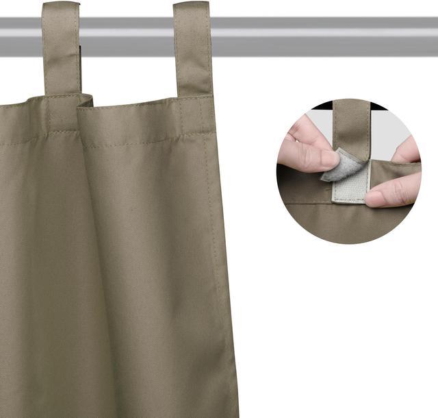 Alt view image 2 of 7 - Yescom 54"x108" Outdoor Privacy Curtain Panel Tab Top UV30+ Patio Lanai Pergola 8 Piece