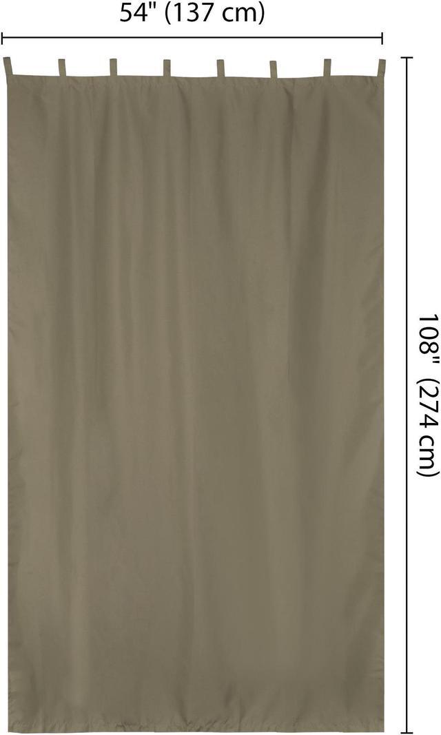 Alt view image 7 of 7 - Yescom 54"x108" Outdoor Privacy Curtain Panel Tab Top UV30+ Patio Lanai Pergola 8 Piece