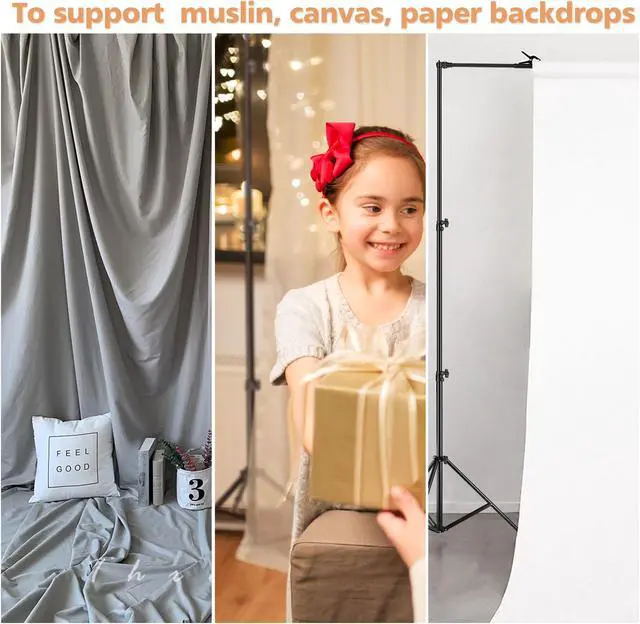Alt view image 6 of 7 - 10x20 Ft Photo Backdrop Stand Kit Tripod Crossbar for Video Studio TV Station