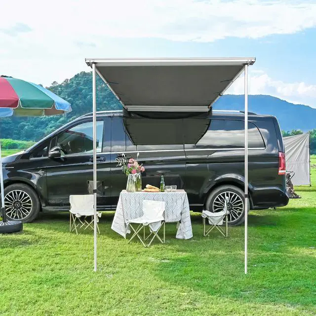 Alt view image 2 of 7 - Yescom Car Side Awning replacement 4.5x6 Ft Rooftop Tent UV50+(Only Awning Replacement Fabric Grey
