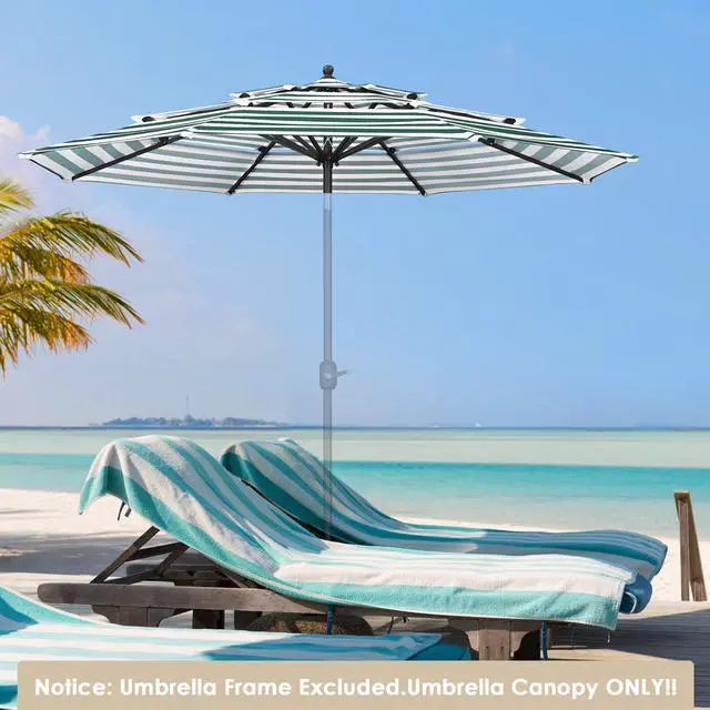 Alt view image 2 of 7 - Yescom 9 Ft 3-Tier Patio Umbrella Replacement Canopy Market Table Top Market Pool