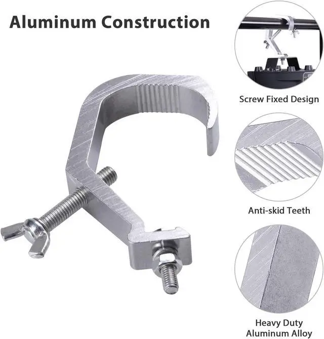 Alt view image 4 of 7 - 6pcs 66lbs Large Stage Light Hook Aluminum Alloy Par LED Moving Head Clamp Mount