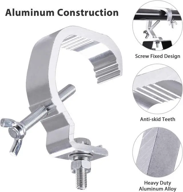 Alt view image 4 of 7 - 20pc 44lbs Small Stage Light Hook Aluminum Alloy Clamp Mount Par LED Moving Head