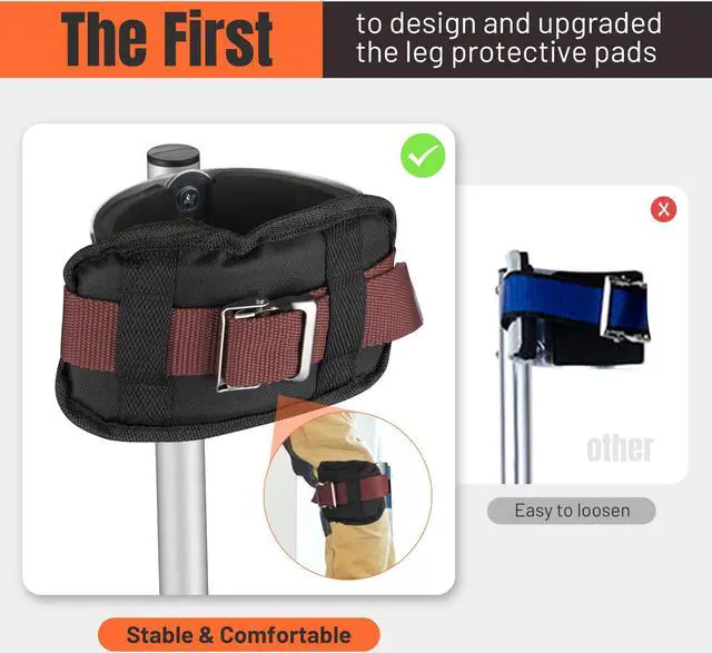 Alt view image 2 of 7 - Yescom Drywall Stilts 36" - 50" Adjustable Aluminum Painting Tool for Ceiling / Sheetrock Taping Parade Costume