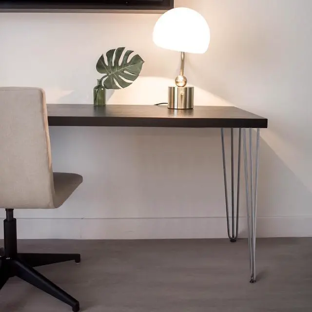 Alt view image 4 of 7 - Yescom 34" Hairpin Legs Steel Rod Heavy Duty Furniture Leg Table Coffee Table Home