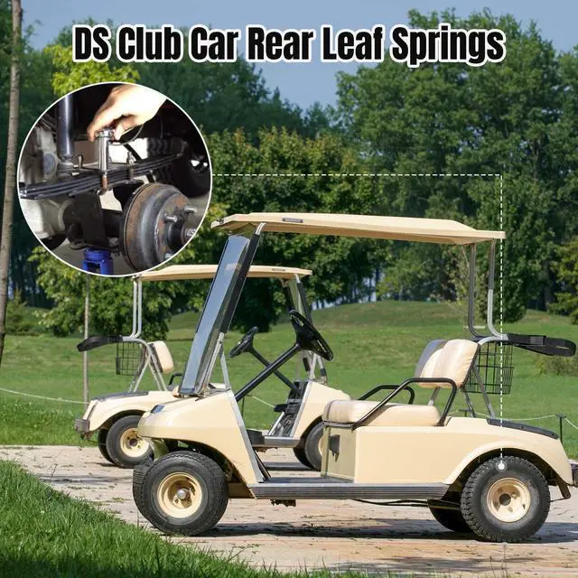 Alt view image 4 of 7 - Yescom Set of 2 Rear Leaf Springs for Club Car DS Golf Cart Heavy Duty Dual Action with Bushings