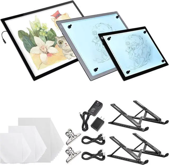 Main image of LED Drawing Board Light Box Tracing Pad Artist Stencil Tattoo A2 A3 A4 3 Pack