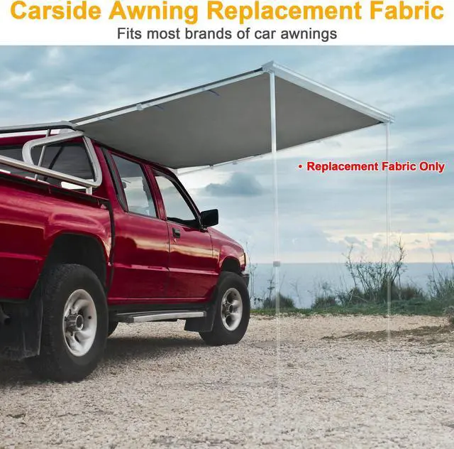 Alt view image 3 of 7 - Yescom Car Side Awning replacement 4.5x6 Ft Rooftop Tent UV50+(Only Awning Replacement Fabric Grey