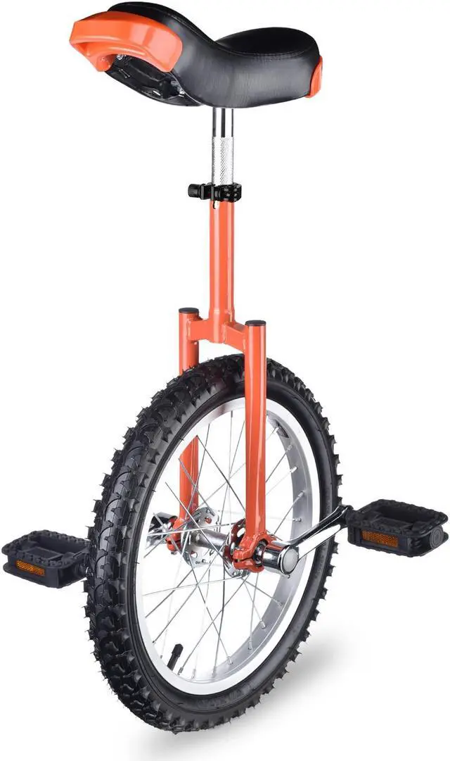 Main image of Yescom 16 In Wheel Outdoor Unicycle Adjustable Seat Exercise Bicycle Balance Training for Adults Teenagers Kids, Orange