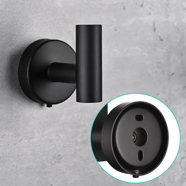 Alt view image 3 of 7 - Aquaterior 5-Piece Bathroom Hardware Set Stainless Steel Towel Bar Toilet Paper Holder Hook Matte Black