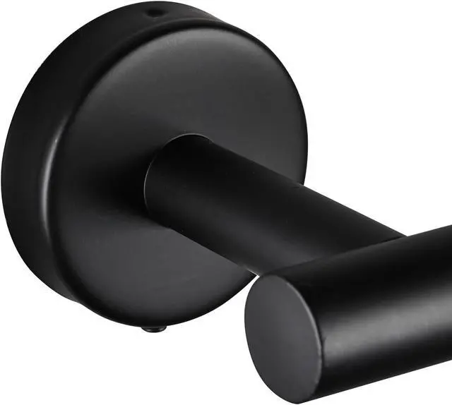 Alt view image 6 of 7 - Aquaterior 5-Piece Bathroom Hardware Set Stainless Steel Towel Bar Toilet Paper Holder Hook Matte Black