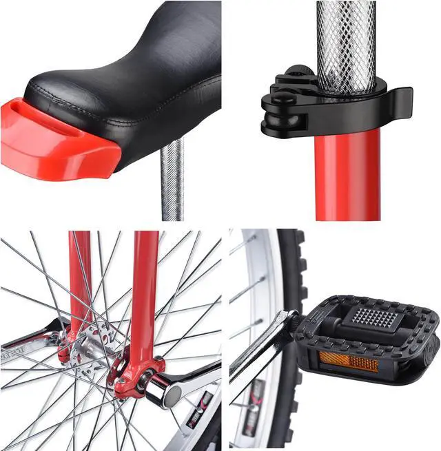 Alt view image 4 of 6 - Yescom 18 In Wheel Outdoor Unicycle Skid-proof Tire Fitness Bicycle Balance Training for Adults Teenagers Kids, Red