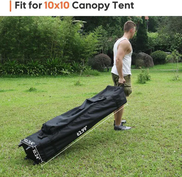 Alt view image 2 of 7 - Universal Canopy Carry Bag Wheeled Pop Up Shelter Storage Case 10x10ft Canopy