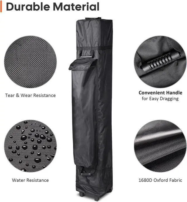 Alt view image 5 of 7 - Universal Canopy Carry Bag Wheeled Pop Up Shelter Storage Case 10x10ft Canopy