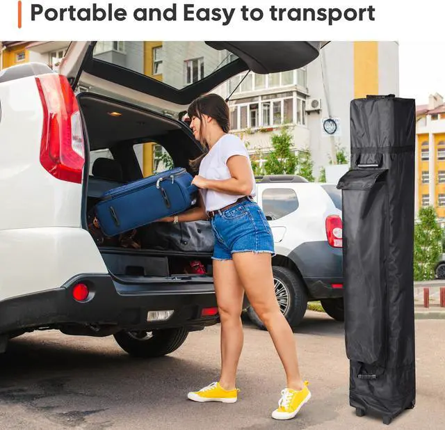 Alt view image 6 of 7 - Universal Canopy Carry Bag Wheeled Pop Up Shelter Storage Case 10x10ft Canopy