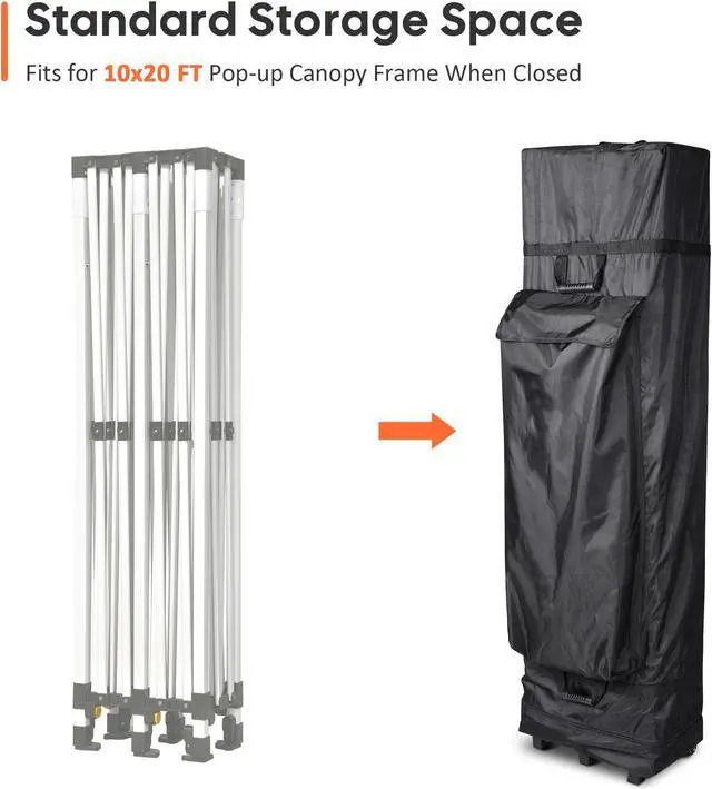 Alt view image 3 of 7 - Universal Canopy Carry Bag Wheeled Pop Up Shelter Storage Case 10x20ft Canopy