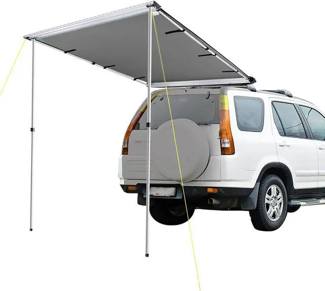 Main image of Yescom Vehicle Awning 4.6x6.6' Retractable Car Side Roof Rack Overlanding Shade for SUV Truck Tailgate Outdoor Camping Travel, Gray