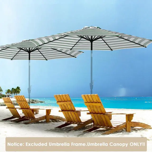 Alt view image 7 of 7 - Yescom 10 Ft Patio Umbrella Replacement Canopy Market Table Top Sunshade Cover Beach