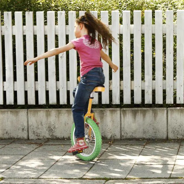 Alt view image 7 of 7 - Yescom 16 In Wheel Outdoor Unicycle Adjustable Seat Exercise Bicycle Balance Training for Adults Teenagers Kids, Yellow & Green
