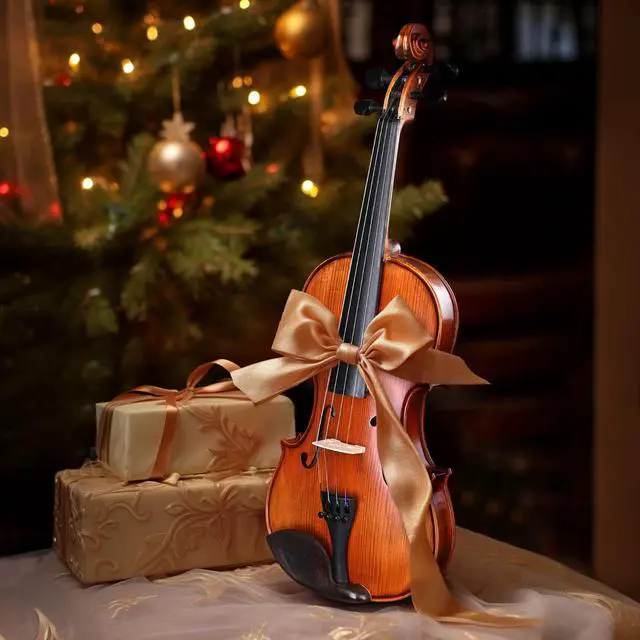 Alt view image 6 of 7 - Solid Wood Violin 4/4 Full Set Fiddle Matte Beginner Violin Full Size with Case Shoulder Rest for Student
