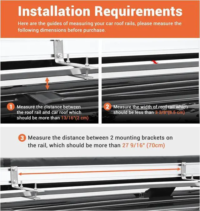 Alt view image 5 of 7 - Yescom Vehicle Awning 4.6x6.6' Retractable Car Side Roof Rack Overlanding Shade for SUV Truck Tailgate Outdoor Camping Travel, Gray