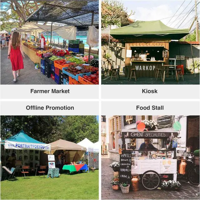 Alt view image 2 of 7 - Tents for Parties 10X20 Pop Up Canopy with Sidewalls Heavy Duty Wedding Tent for Backyard