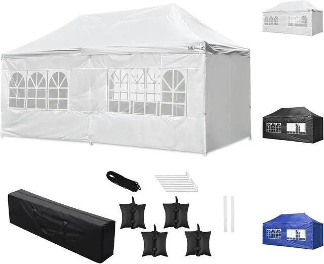 Main image of 10X20 Tents for Parties Pop Up Canopy with Sidewalls Heavy Duty Wedding Tent for Backyard