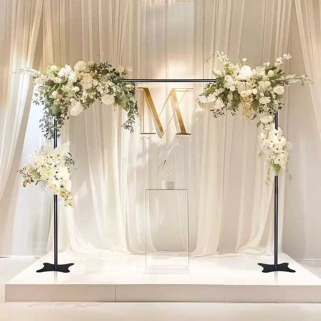 Alt view image 7 of 7 - WinSpin 10x10 Ft Backdrop Stand for Parties Wedding Birthday Events Photography Photo Booth Step and Repeat Adjustable Heavy Duty Backdrop Stand with Carrying Bag
