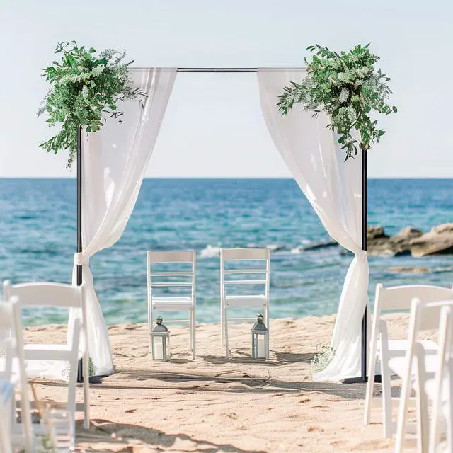 Alt view image 6 of 7 - WinSpin 10x10 Ft Backdrop Stand for Parties Wedding Birthday Events Photography Photo Booth Step and Repeat Adjustable Heavy Duty Backdrop Stand with Carrying Bag