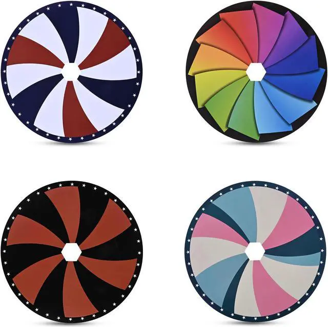 Alt view image 2 of 7 - WinSpin Set of 4 Prize Wheel Template Replacement for 12" Spinning Wheel Game