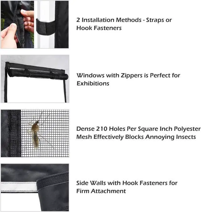 Alt view image 5 of 7 - InstaHibit 9.6*19.1Ft Replacement Canopy Top Cover UV50+ Outdoor Patio Home Garden 10x20Ft