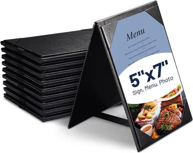 Main image of WeChef 10 Pack 5"x7" Double-Sided Menu A-Frame Holder Table Tent Restaurant Cafe