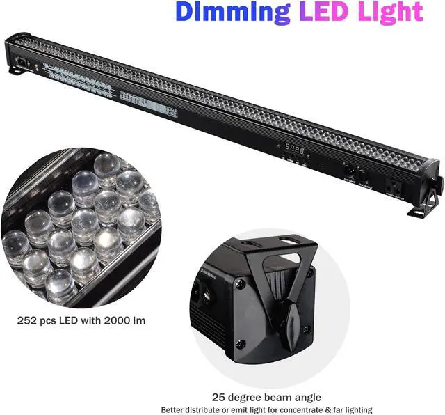 Alt view image 2 of 7 - 30W LED Wall Washer Light Bar w/ Remote DMX RGB Color Changing Party Club Stage