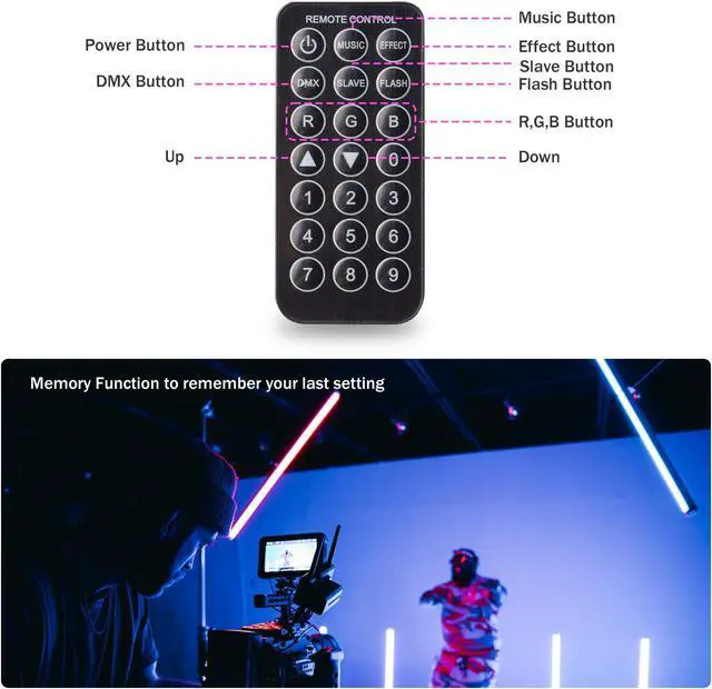Alt view image 3 of 7 - 30W LED Wall Washer Light Bar w/ Remote DMX RGB Color Changing Party Club Stage