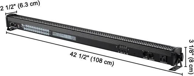 Alt view image 6 of 7 - 30W LED Wall Washer Light Bar w/ Remote DMX RGB Color Changing Party Club Stage