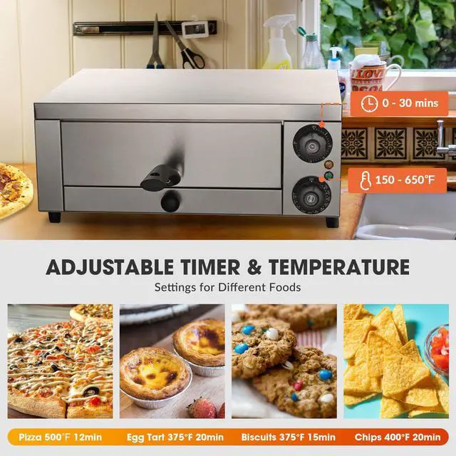 Alt view image 3 of 7 - WeChef Countertop Pizza Oven Electric Pizza Maker 1300W for 12" Pizza Commercial