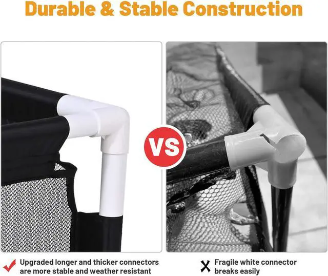 Alt view image 4 of 7 - Yescom Extra Large Mesh Pool Storage Bin 214 Gallon Noodles Holder Toys Organizer 6 Wheels Cart Black