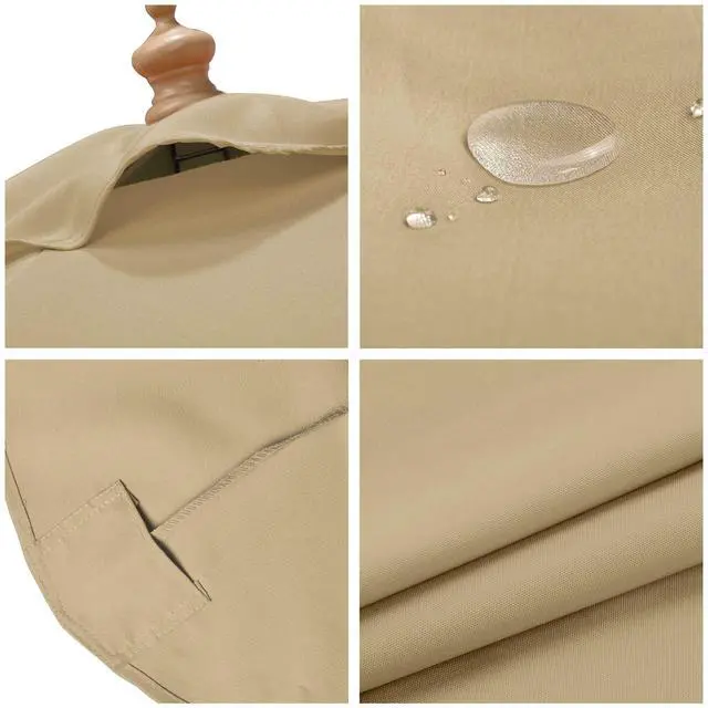 Alt view image 6 of 7 - 9' Patio Umbrella Replacement Canopy 6 Rib Outdoor Yard Deck Cover Top Color Opt