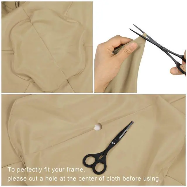 Alt view image 7 of 7 - 9' Patio Umbrella Replacement Canopy 6 Rib Outdoor Yard Deck Cover Top Color Opt