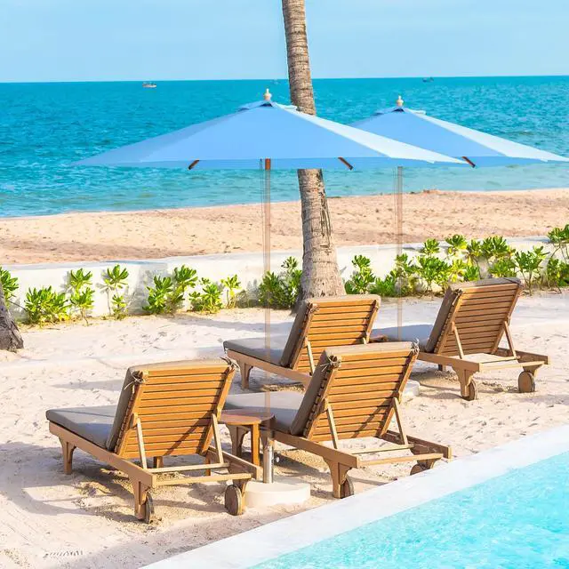 Alt view image 2 of 7 - Yescom 9 Ft Patio Umbrella Replacement Canopy Market Table Top Outdoor Sunshade Cover