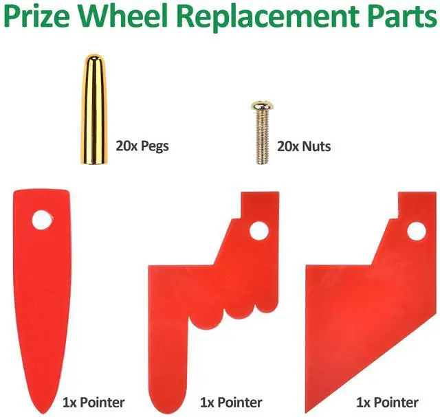 Alt view image 2 of 5 - WinSpin Gold Pegs & Red Pointer Replacement Kit Prize Wheel Replacement Parts Tradeshow