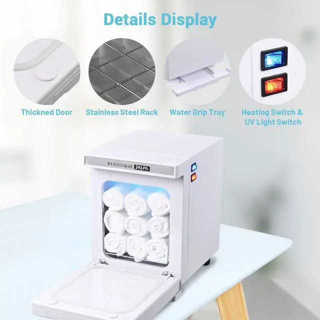 Alt view image 7 of 7 - 5L UV Sterilizer Hot Cabinet Towel Warmer Salon Spa Nail Facial Tattoo Beauty