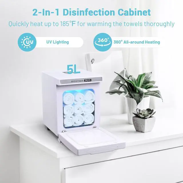 Alt view image 4 of 7 - 5L UV Sterilizer Hot Cabinet Towel Warmer Salon Spa Nail Facial Tattoo Beauty